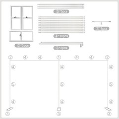 Backdrop Stand Wedding Party Backdrop Stand Pipe Kit Curtain Frame 10x20ft