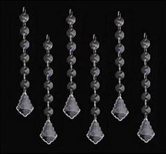 30Pcs String Teardrop Acrylic Crystal Bead Garland Chandelier Hanging Wedding