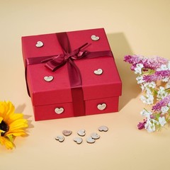 Lystaii 400pcs Rustic Wooden Love Heart Wedding Table Scatter Decoration