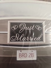 “‘Just Married” Banner – Vehicle, Wall Anywhere 30″x 18″ New/Sealed SHIPS FREE
