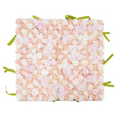 1 × 1m Artificial Flower Wall Panel Silk Rose & Hydrangea Mix Green/White/Pink