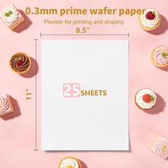 Edible Wafer Paper Sheets A4 Size 8.5″ x 11″ Printable Edible Sheets for