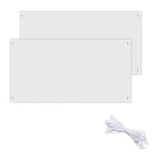 Polyester Blank Banner: Sets of 3.3 x 6 Ft Paintable Signs with Hanging Rope …
