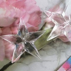 12Pcs 56mm Acrylic Crystal Star Shaped Pendant Chandelier Curtain Wedding Party