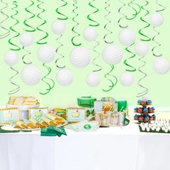 54Pcs Golf Hanging Swirls Party Decorations Golf Theme Birthday Party Decorat…