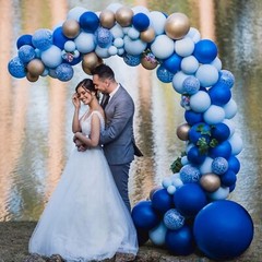 FOTIOMRG 110pcs Royal Blue Balloon Garland Arch Kit, 18 12 10 5 inch Royal Bl…