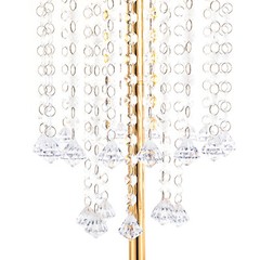10Pcs Luxurious Acrylic Crystal Flower Stand Wedding Centerpieces on Floor Gold