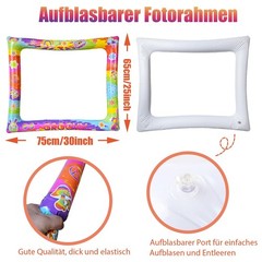 Boho Inflatable Photo Frame, Peace & Love Party Decorations, Hippie Birthday…