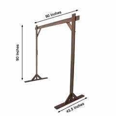 7 feet Dark Brown Wood BACKDROP STAND Square Wedding Arch Events Decorations