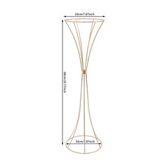 6Pcs Flower Stand for Wedding 26.77in Tall Gold Metal Centerpieces Decor