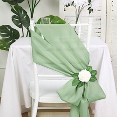 10 Sage Green Polyester CHAIR SASHES Ties Bows Wedding Party Ceremony