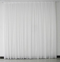 20x10ft White Pleated Wedding Curtain Backdrop Decoration Ceremony Silk Cloth