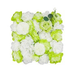 3D Flowers Wall Panel 15 * 15 in Artificial Flower Wall Background Silk Rose Mat