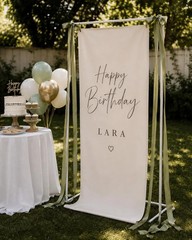 Welcome Linen Banner, Fabric Welcome Sign, Wedding Entrance Decor, Event Welcome