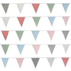 Soft Cotton Bunting Banner With 36 Triangle Flags For Any Event 10M/33 Ft