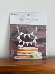 Just Married Wedding Cake Topper Banner