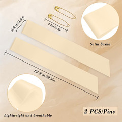 Champagne Sash 2Pcs Champagne Blank Sash for Diy Prom Decorations Bride Sashes D