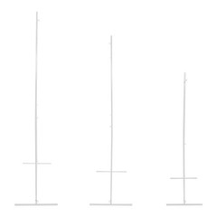 3pcs Rectangular Metal Backdrop Stands Weddings Party White Balloon Frames Decor
