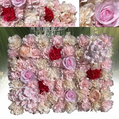 20 Pcs Artificial Silk Flower Wall Panels Wedding Party Venue Decors Wall Panels