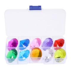 10Pcs Kids DIY Acrylic Gems Toy Colorful Reusable Jewelry Making Accessories