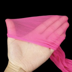 15Pcs Stocking Flower Fabric 65cm/26″ for DIY Mesh Flowers Making, Dark Pink