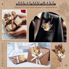 24 Pcs Boho Dried Flower Bouquet Mini Wedding Handmade Dry Flowers