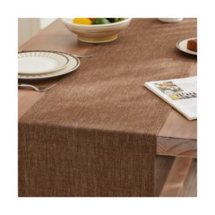 ZeeMart Rustic Cotton Linen Table Runner, 13×108 Inches Brown, … FAST USA SHIP