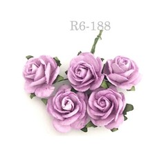 1″/2.5cm Pick 6 tone Mulberry Open Rose Paper Flower Wedding Scrapbook Craft R6