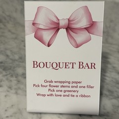 3pc Bridal Shower 4×6 Tabletop Signs 👰Cards & Gifts, Bouquet Bar, Kisses Game