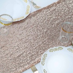 Extra Wide BLUSH Premium Sequined Chair Sashes Wedding Party Event Decorations