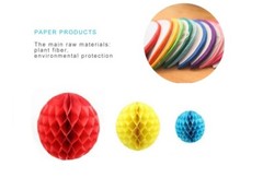 20Colors 4″ 8″ 12″ HoneyComb Tissue Paper Ball Lantern Pom Poms Wedding Birthday