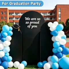 Arch Backdrop Cover Set, 6ft, 5ft, 4ft Arch Covers 6 ft, 5 ft, 4 ft Black