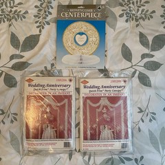 Vintage 1993 Beistle Wedding Party Canopy Amscan Bridal Shower Centerpiece Lot 3