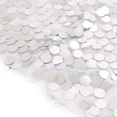 5 SILVER 10″ wide Large Payette Sequined Chair Sashes Party Wedding Light Gray