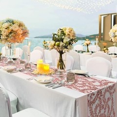 Sequin Table Runners 5 Pieces Table Runners 12″x72″ – 5pcs Rose Gold Flower
