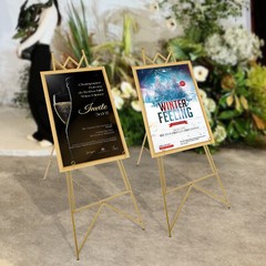 2Pcs Easel Stands Steel Poster Easel Easel Tripod Wedding Art Exhibition Display