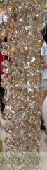 Top Quality Crystal Glass Champagne Beads Chain Wedding Decoration Curtains 1M