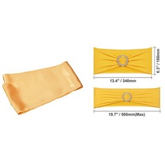 VEVOR 50/100PCS Gold Stretch Spandex Chair Sashes Elastic Party Dining