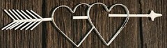 Heart & Arrow Wall Hanging Wedding Decor Metal Hearts Rustic Country Wedding