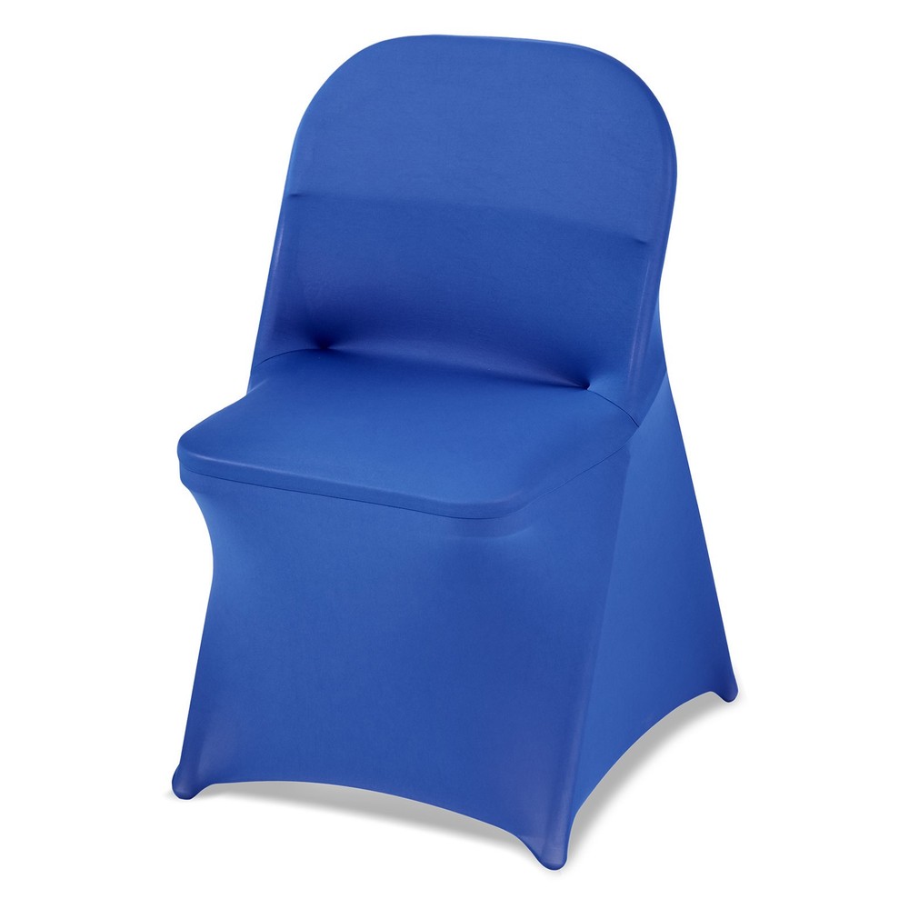 VEVOR 50PCS Blue Stretch Spandex Folding Chair Covers for Wedding Party Dining