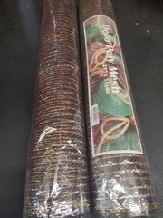 2 Rolls Deco Mesh, 21″ Craig Bachman Quality, 30′ Chocolate Brown/Gold Holo Foil