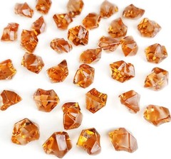 15 OZ Amber Fake Acrylic Ice Rocks Crystal Cube Stones Fake Diamonds for Glass V