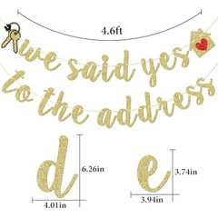 We Said Yes to the Address Banner New Home Party Decoration NO DIY