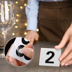 Tuanse 100 Pcs Acrylic Table Numbers 1-100 Double Sided Minimalist Restaurant…