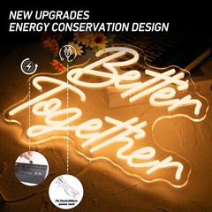 Better Together Neon Sign,Neon Light for Wall Decor,Wedding better together