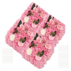 12pcs 3D Artificial Flower Wall Panel Silk Rose Mat for Wedding Backdrop 38*38cm