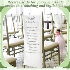 HunnmingRe Reserved Signs for Wedding Reserved Memorial Wedding Chair Sign wi