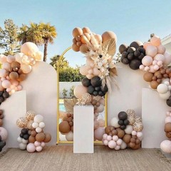 6 FT Metal Arch Backdrop Background Stand Frame for Wedding Birthday Party Gold