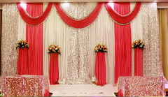 20’x10′ Wedding Party Curtain Stage Decor Backdrop Drape Sequin Swag Silk Fabric