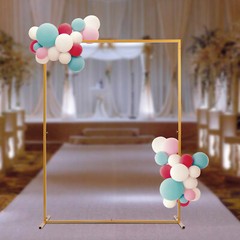 Wedding Arch Metal Rectangle Backdrop Stand Flower Balloon Frame Event 2m*1.5m